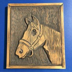Vintage Wooden carved horse art